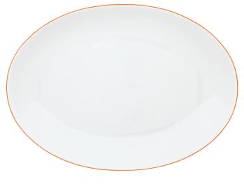 Oval dish medium orange apricot - Raynaud